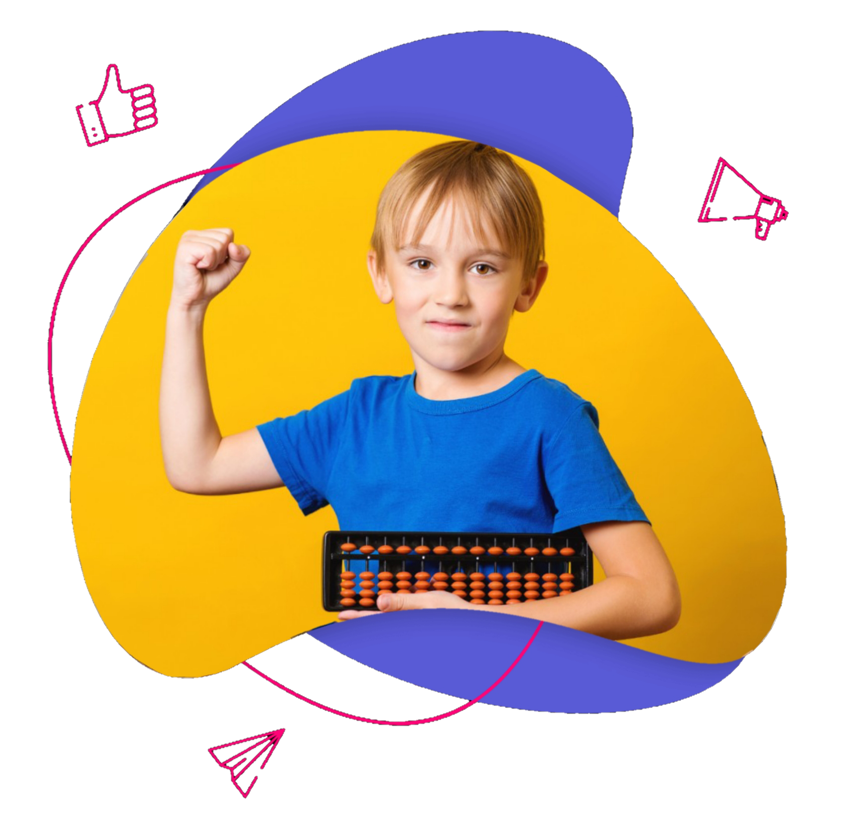 Children learning abacus